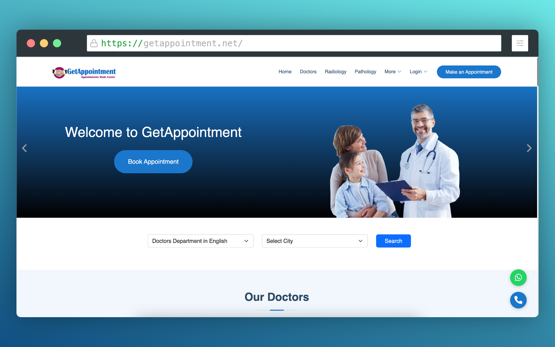 GetAppointment - Website design and development